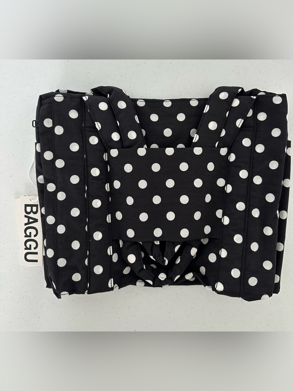 BAGGU Small Cloud Carry-On Bag - Black + White Polka Dots - UO Exclusive